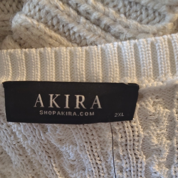 AKIRA Elegant Long Sleeve White Dress - Picture 2 of 5